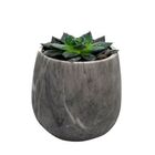 Vaso Ceramica All Round Marble Cinza Peq 10 X 10 X 10 Cm