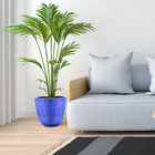 Vaso Cerâmica Americano 2 22x24x15 Azul Mescla Bella Art