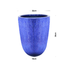 Vaso Cerâmica Americano 4 36x32x16 Azul Mescla Bella Art