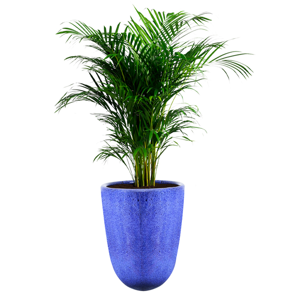 Vaso Cerâmica Americano 4 36x32x16 Azul Mescla Bella Art