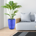 Vaso Cerâmica Americano 5 48x37x20 Azul Mescla Bella Art