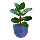 Vaso Cerâmica Americano Azul 10x14cm Bella Art