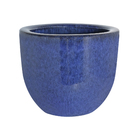 Vaso Cerâmica Americano Azul 16x19cm Bella Art