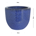 Vaso Cerâmica Americano Azul 16x19cm Bella Art