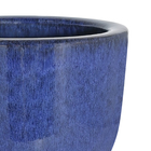 Vaso Cerâmica Americano Azul 16x19cm Bella Art