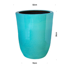 Vaso Cerâmica Americano Azul 36x32cm Bella Art