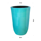 Vaso Cerâmica Americano Azul 48x37cm Bella Art