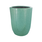 Vaso Cerâmica Americano Verde 36x32cm Bella Art