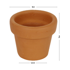 Vaso Cerâmica Basico Terracota 7x8cm Boa Nova