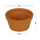 Vaso Cerâmica Basico Terracota 8x15cm  Boa Nova