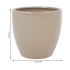 Vaso Comum Cerâmica Cerâmico Cinza 14,9x15,8cm Burian