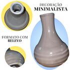 Vaso Cerâmica Cinza - Mini Decoração Enfeite