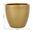 Vaso Comum Cerâmica Cerâmico Dourado 12,7x13,5cm Burian