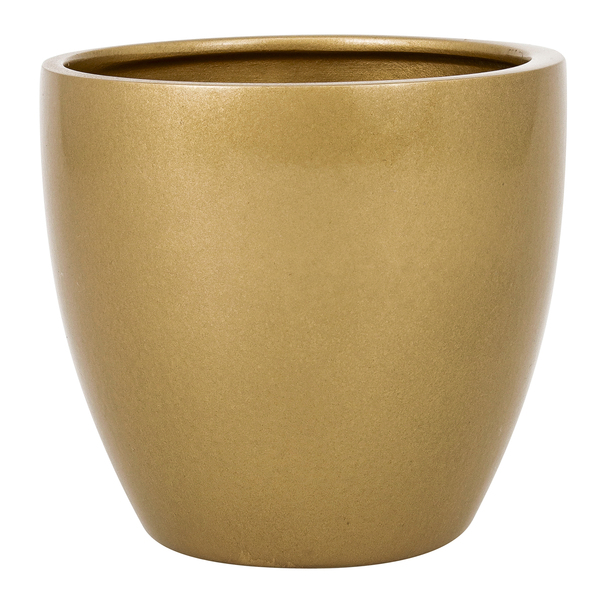 Vaso Comum Cerâmica Cerâmico Dourado 12,7x13,5cm Burian