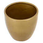 Vaso Comum Cerâmica Cerâmico Dourado 14,9x15,8cm Burian