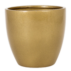 Vaso Comum Cerâmica Cerâmico Dourado 14,9x15,8cm Burian