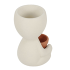 Vaso Cerâmica Esmaltada Robert Plants Marfin 15,8x8,4cm