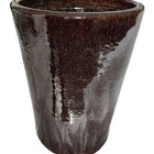 Vaso Cerâmica Esmaltado Cilindro Liso 3