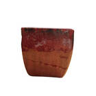 Vaso Cerâmica Estilo Vietnamita Alto Pequeno Cor De Vinho