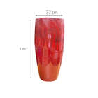 Vaso Cerâmica Estilo Vietnamita Cone Pequeno Cor De Vinho