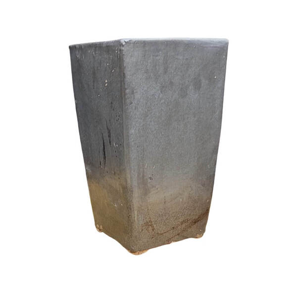 Vaso Cerâmica Estilo Vietnamita Torre Médio Grafite