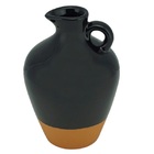 Vaso Ceramica Jar Vase Wine Pot Glazed Preto 9 3x9 3x13 7cm U