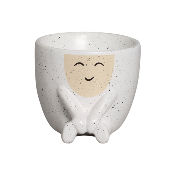 Vaso Cerâmica Mini Harmonia1 Branco 9,5x11,4 Br