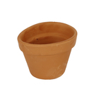Vaso Cerâmica Parede Oval Terracota Pequeno
