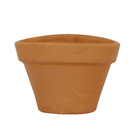 Vaso Cerâmica Parede Oval Terracota Pequeno