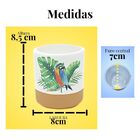 Vaso Cerâmica Parrot Colorido - Desenho De Arara