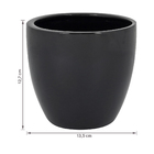 Vaso Comum Cerâmica Preto 12,7x13,5cm Burian