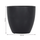Vaso Comum Cerâmica Cerâmico Preto 14,9x15,8cm Burian