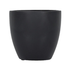 Vaso Comum Cerâmica Cerâmico Preto 14,9x15,8cm Burian