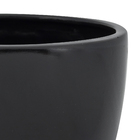 Vaso Comum Cerâmica Cerâmico Preto 14,9x15,8cm Burian