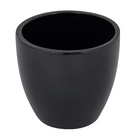 Vaso Comum Cerâmica Cerâmico Preto 14,9x15,8cm Burian