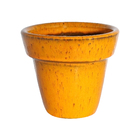 Vaso Cerâmica Tijolinho Amarelo 10x12cm Bella Art