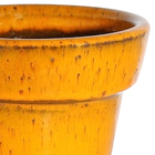 Vaso Cerâmica Tijolinho Amarelo 10x12cm Bella Art