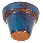 Vaso Cerâmica Tijolinho Azul 7x9cm Bella Art