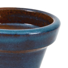 Vaso Cerâmica Tijolinho Azul 7x9cm Bella Art