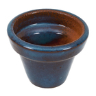 Vaso Cerâmica Tijolinho Azul 7x9cm Bella Art