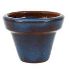 Vaso Cerâmica Tijolinho Azul 7x9cm Bella Art