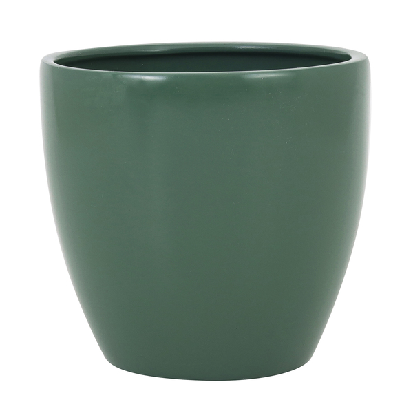 Vaso Comum Cerâmica Cerâmico Verde 14,9x15,8cm Burian