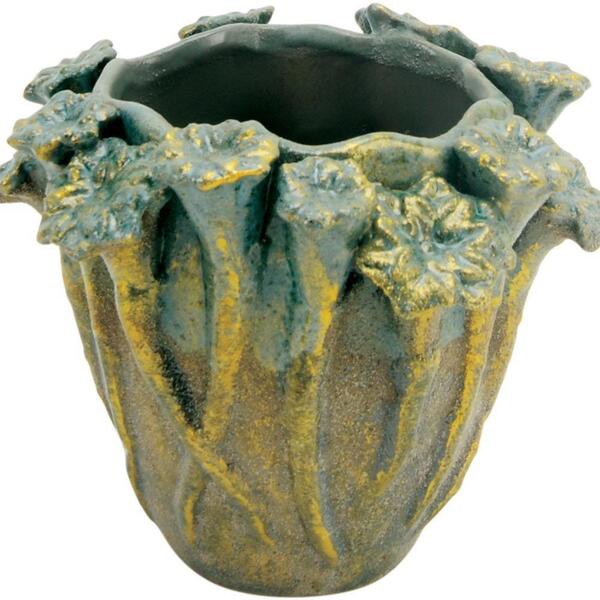 Vaso Cerâmica Verde Home&co Chryso Casa Home 14x16x16cm