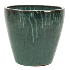 Vaso Ceramica Yara 27x25 Verde Escuro TS Brasil