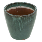 Vaso Ceramica Yara 27x25 Verde Escuro TS Brasil