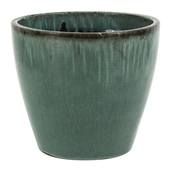 Vaso Ceramica Yara 35x34 Verde Escuro TS Brasil