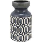 Vaso Cerâmicado Cinza Design Moderno Decorativo Para Casa