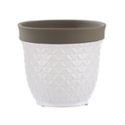 Vaso Cerâmico 12x13x13cm Branco Florarte