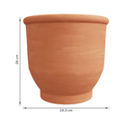 Vaso Ceramico Caepo Laranja 28,5x26cm Cerâmica Ribeiro