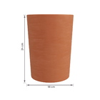 Vaso Ceramico Cilindro Alto Laranja 18x24cm Cerâmica Ribeiro
